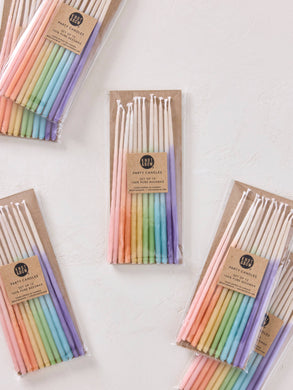 Hand-dipped Beeswax Birthday Candles | Tall Rainbow