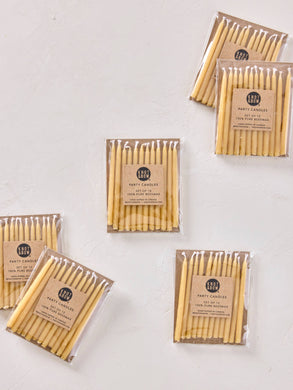 Hand-dipped Beeswax Birthday Candles | Natural