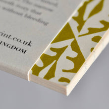 Pocket Notebook Oak Leaves Sap Green