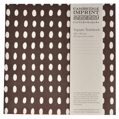 Square Notebook with Lined Paper in Bean Coffee