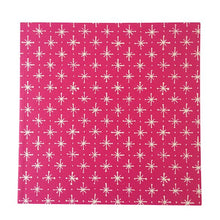 Square Notebook with Lined Paper in Large Stars Magenta