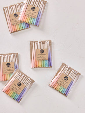 Hand-dipped Beeswax Birthday Candles | Rainbow